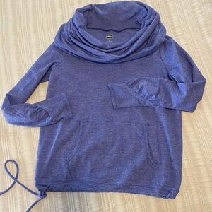 REI Blue Cowl Neck Pullover Lightweight Sweatshirt Medium M Casual‎